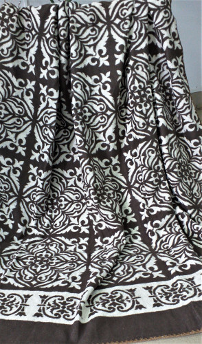Одеяло Орнамент темно-коричневый (100% хлопок)