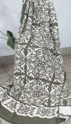 Одеяло Орнамент хаки (100% хлопок)