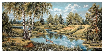Пейзаж с утками  - гобеленовый купон