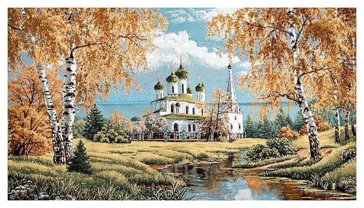 Храм у воды  - гобеленовая картина