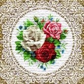 Три розы- гобеленовая салфетка