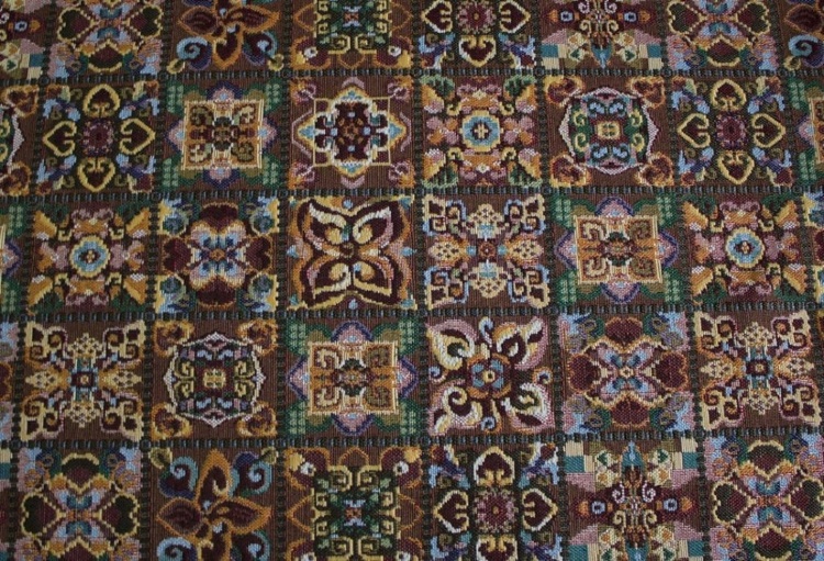 Цветочная мозаика - гобеленовая ткань