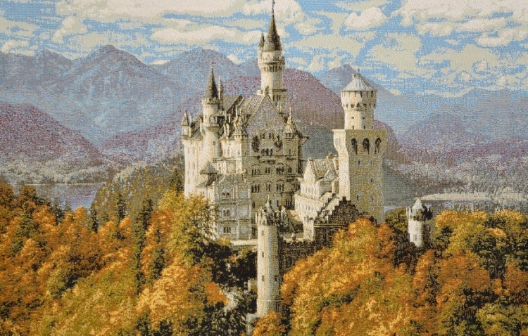 Замок  Нойшванштайн евро- гобеленовая картина