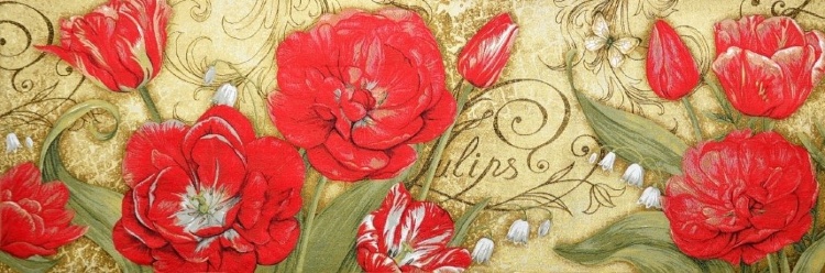 Тюльпаны триптих- гобеленовая картина