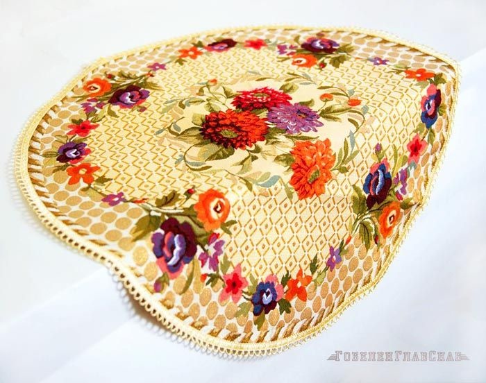 Букет георгинов - гобеленовая салфетка