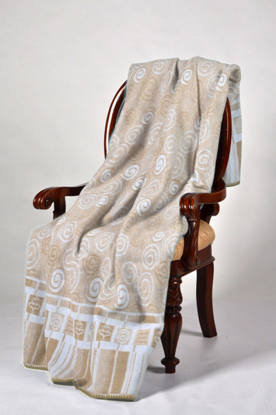 Одеяло Круг бежевый - 170х205 (70% шерсть)
