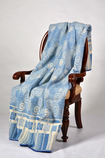 Одеяло Круг голубой - 170х205 (70% шерсть)