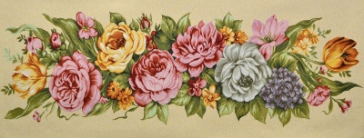 Цветочная композиция Пионы-гобеленовая наволочка