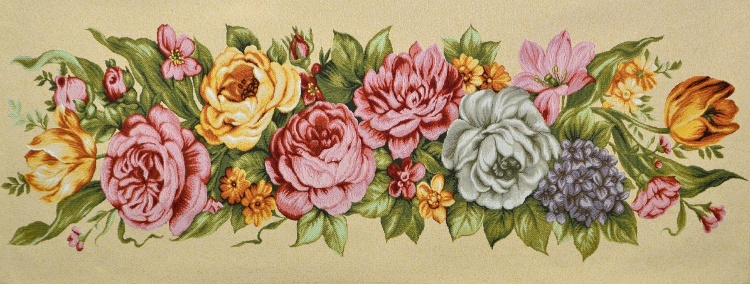 Цветочная композиция Пионы-гобеленовая наволочка