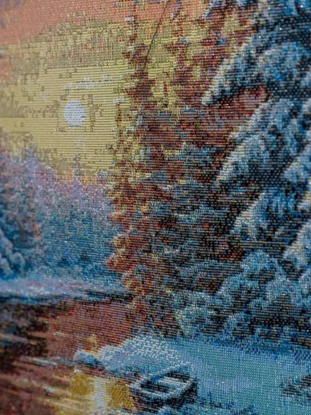 Зимний домик - гобеленовый календарь