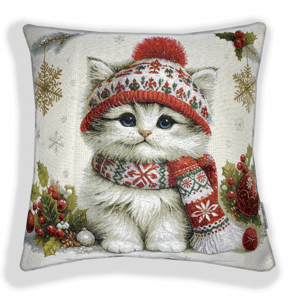 Кот приносит добро - гобеленовая наволочка