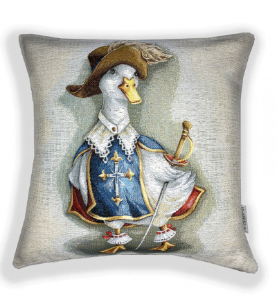 Гусь мушкетёр- гобеленовая наволочка 