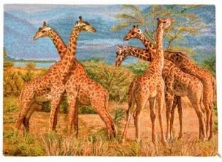 Жирафы-гобеленовая наволочка