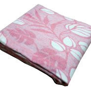 Одеяло жаккард листок розовый