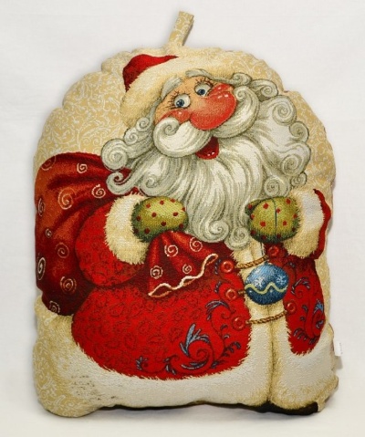 Дед Мороз мал- гобеленовая подушка-игрушка