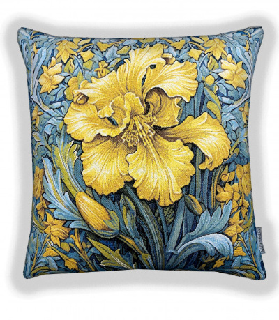 Ирисовая симфония желтая -гобеленовая наволочка