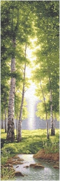 Зеленый лес - гобеленовая картина