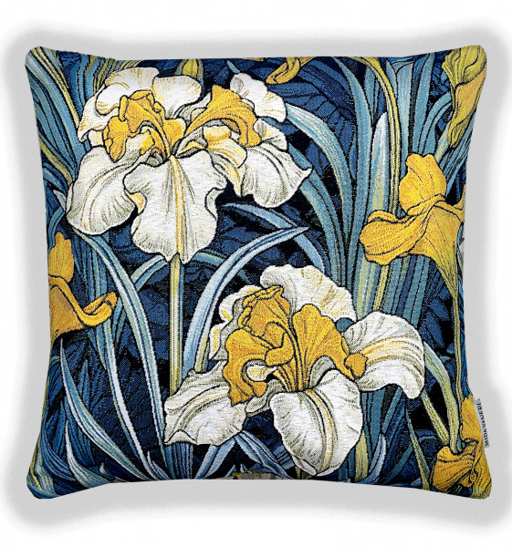 Ирисовая симфония белая-гобеленовая наволочка