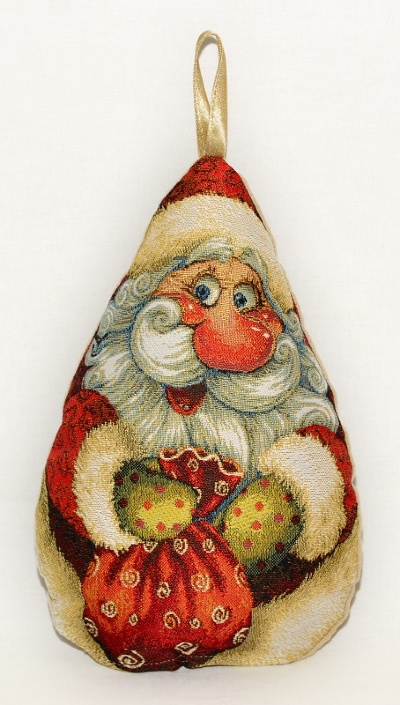 Дед Мороз - гобеленовая подушка-игрушка