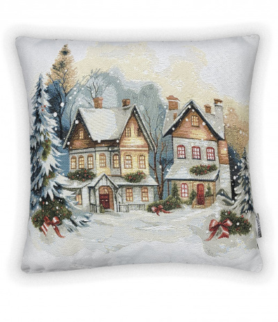 Новогодний уют -гобеленовая наволочка 