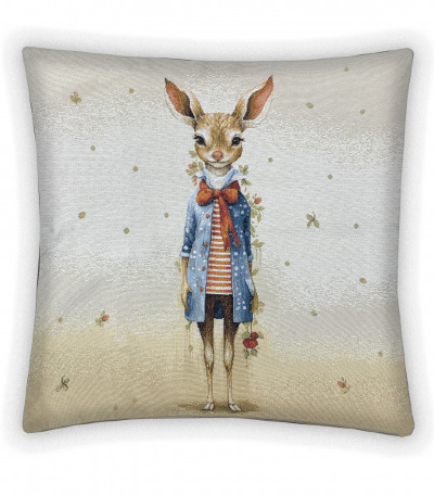 Модная лань- гобеленовая наволочка 