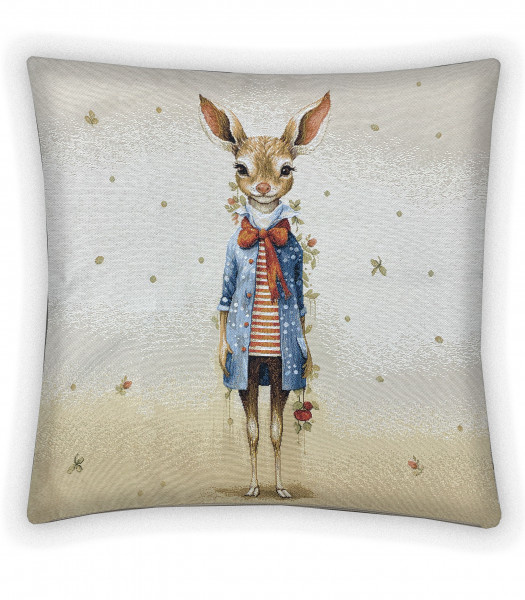 Модная лань- гобеленовая наволочка 