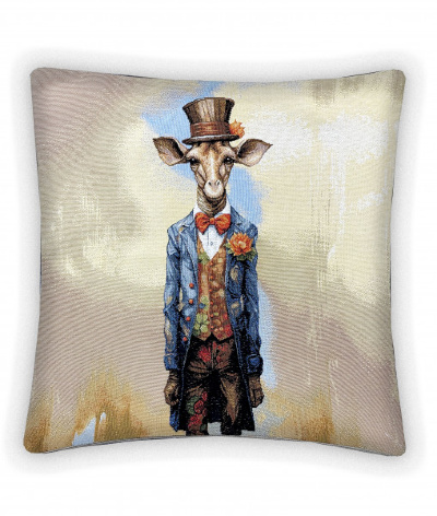  Жираф в смокинге- гобеленовая наволочка 