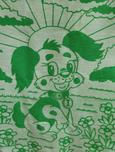 Одеяло 30% шерсть щенок зеленый