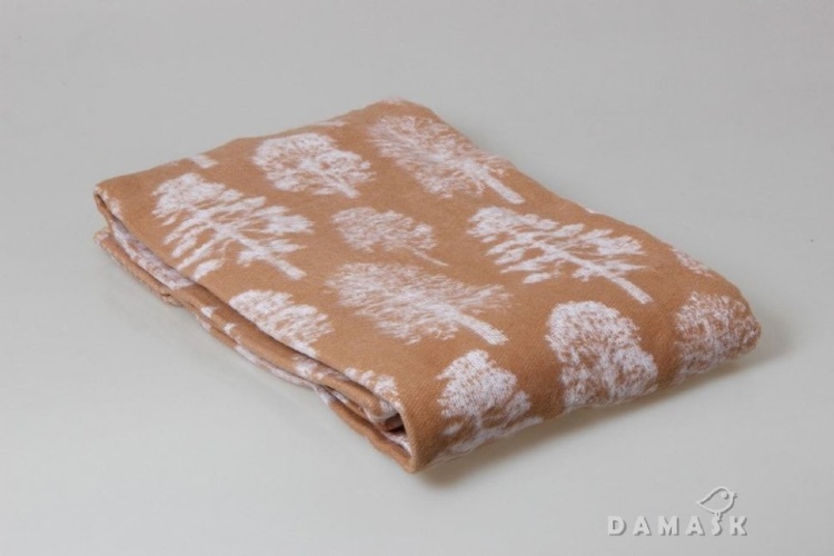 Одеяло Деревья бежевые - 170х205 (100% хлопок)
