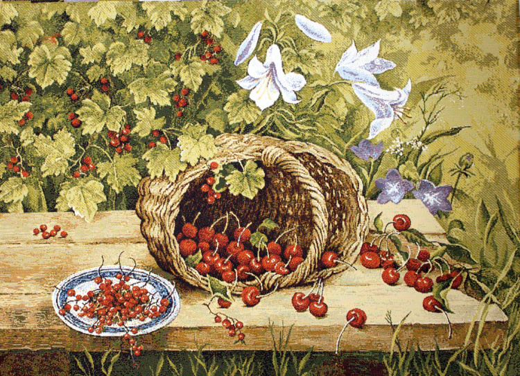 Красная ягода- гобеленовая картина
