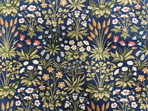 Садовые цветы - гобеленовая ткань 175см 