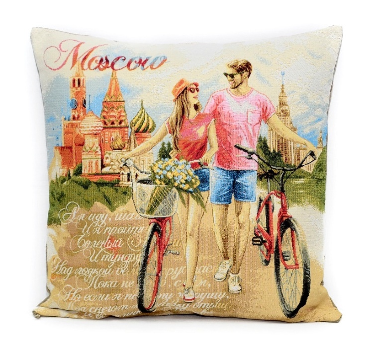 Романтическое свидание Москва - гобеленовая наволочка