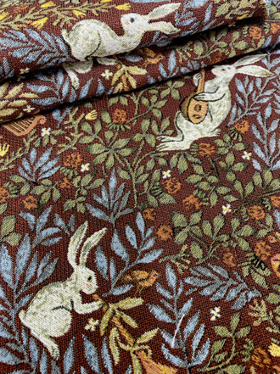 Заячья симфония бордо ткань