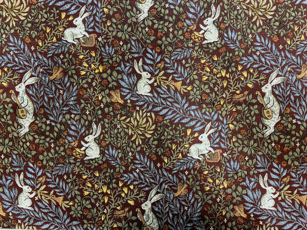 Заячья симфония бордо ткань