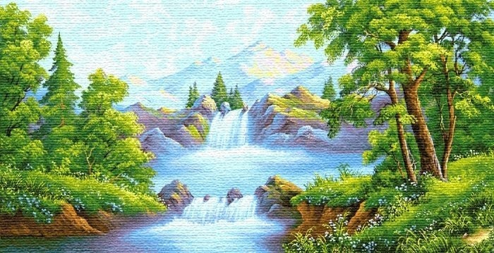 Горная река - гобеленовая картина