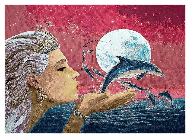 Фея дельфинов  - гобеленовая картина