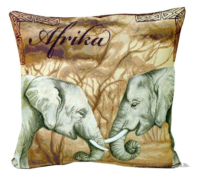 Африка слоны - гобеленовая наволочка