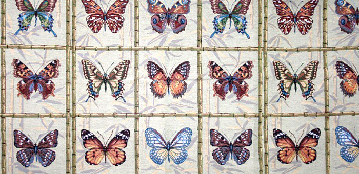 Коллекция бабочек - гобеленовая ткань