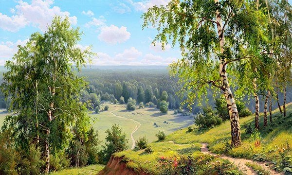 Березовая долина - гобеленовая картина