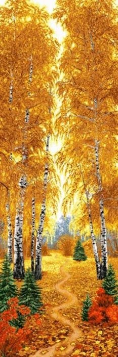 Осенний лес  - гобеленовый купон