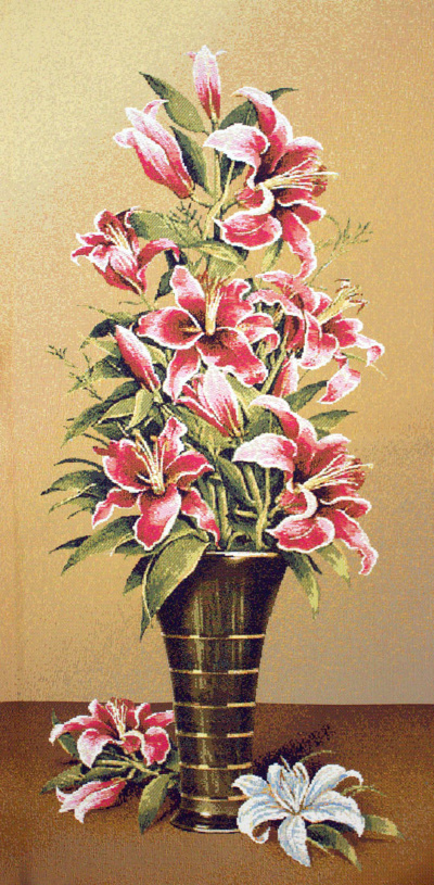 Букет лилии   - гобеленовая картина