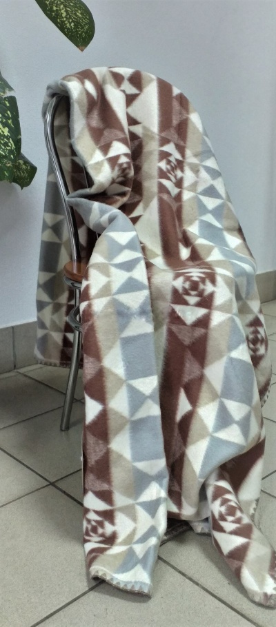 Одеяло Ромбики серые с коричневым (100% хлопок)